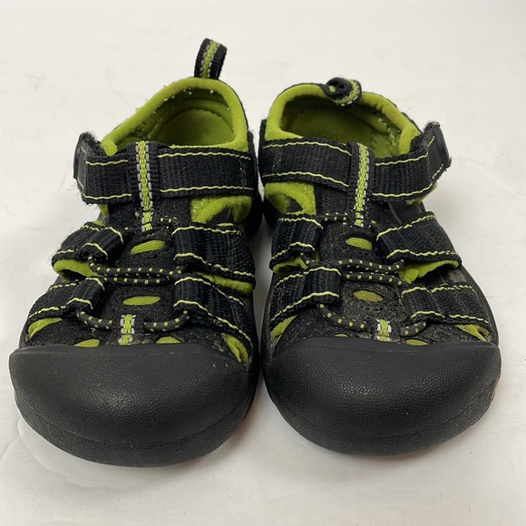 Keen Newport lime green and black hiking, walking, water sandal sz 5 - Picture 2 of 7